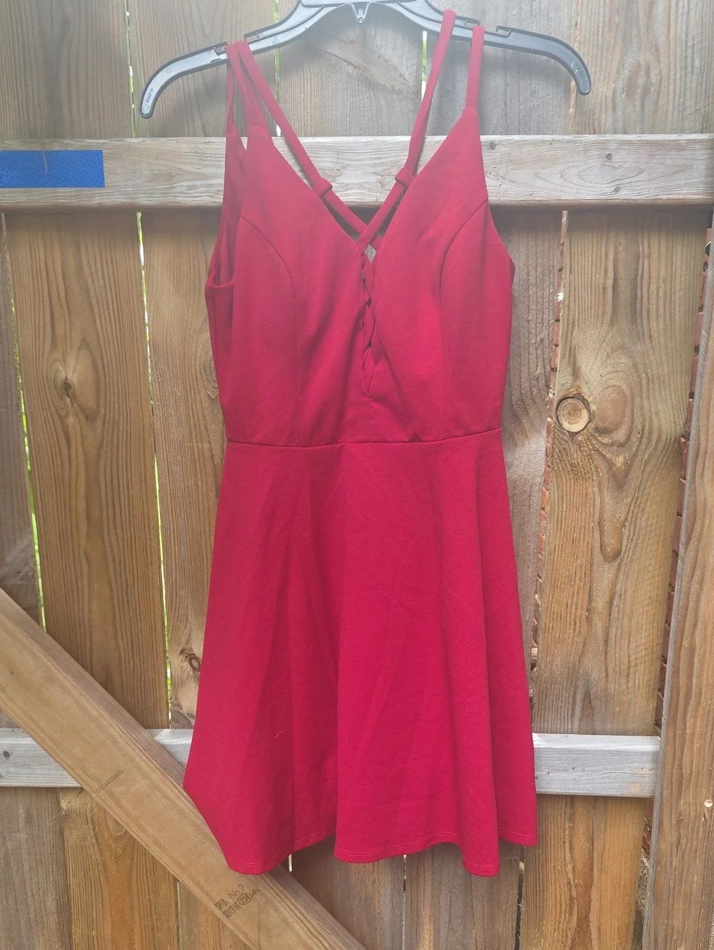Speechless Red Strappy A-Line Mini Dress
